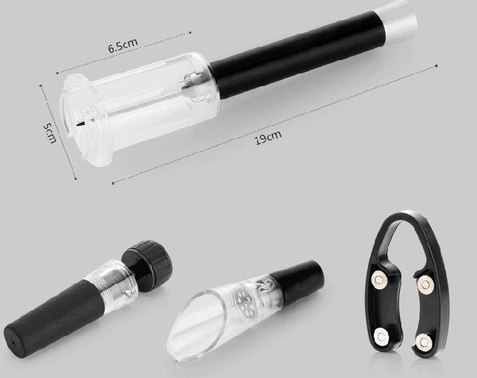 Red wine pressure bottle opener set Pi-Mart
