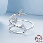 Exquisite Butterfly Multi-layer Open Ring Pi-Mart