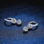 Genuine Moissanite Drop Earrings Pi-Mart