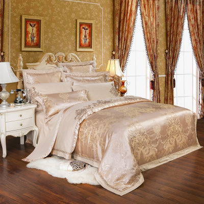 Four-piece Bed Full Cotton 1.5m1.8m Linen And Duvet Cover Pi-Mart