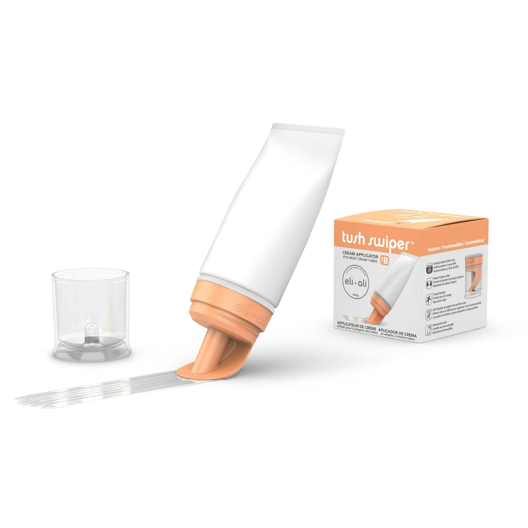 Eli & Ali Baby Tush Swiper Diaper Rash Cream Dispenser/Applicator - (Fits Most Cream Tubes) (Orange)