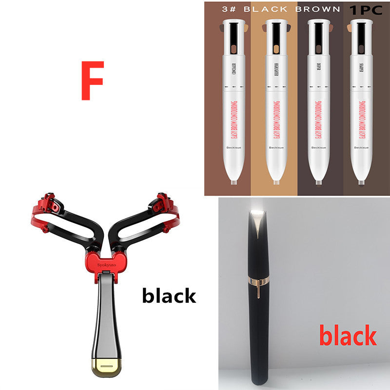 Eyebrow Shaping Set 3 In 1 Foldable Adjustable Eyebrow Stencil For Perfect Brows Shapes Makeup Pi-Mart