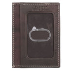 J. Buxton Men's Hunt Front Pocket Wallet Leather, Brown