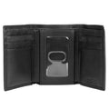 J. Buxton Men's Emblem ID Three-Fold Leather, Black