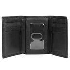 J. Buxton Men's Emblem ID Three-Fold Leather, Black