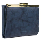 Julia Buxton Women's Heiress Double Cardex Leather, Navy