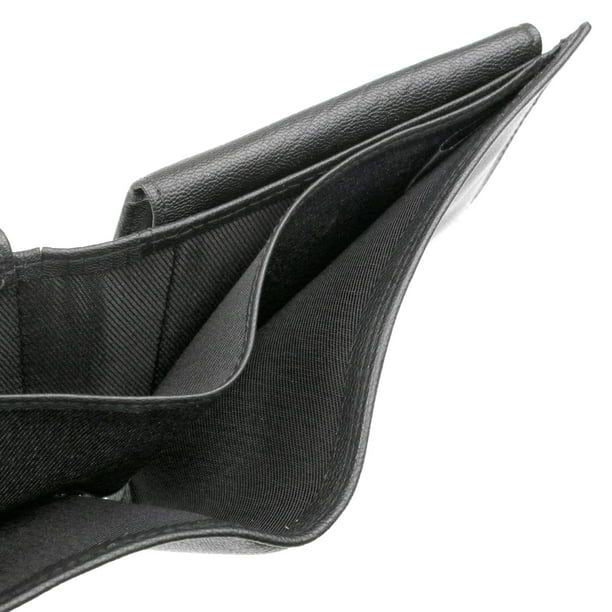 J. Buxton Men's Emblem Double ID Billfold Leather, Black