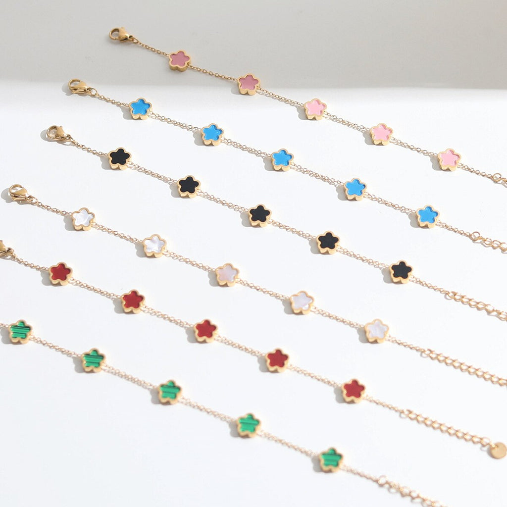 Flower Charm Bracelets Pi-Mart