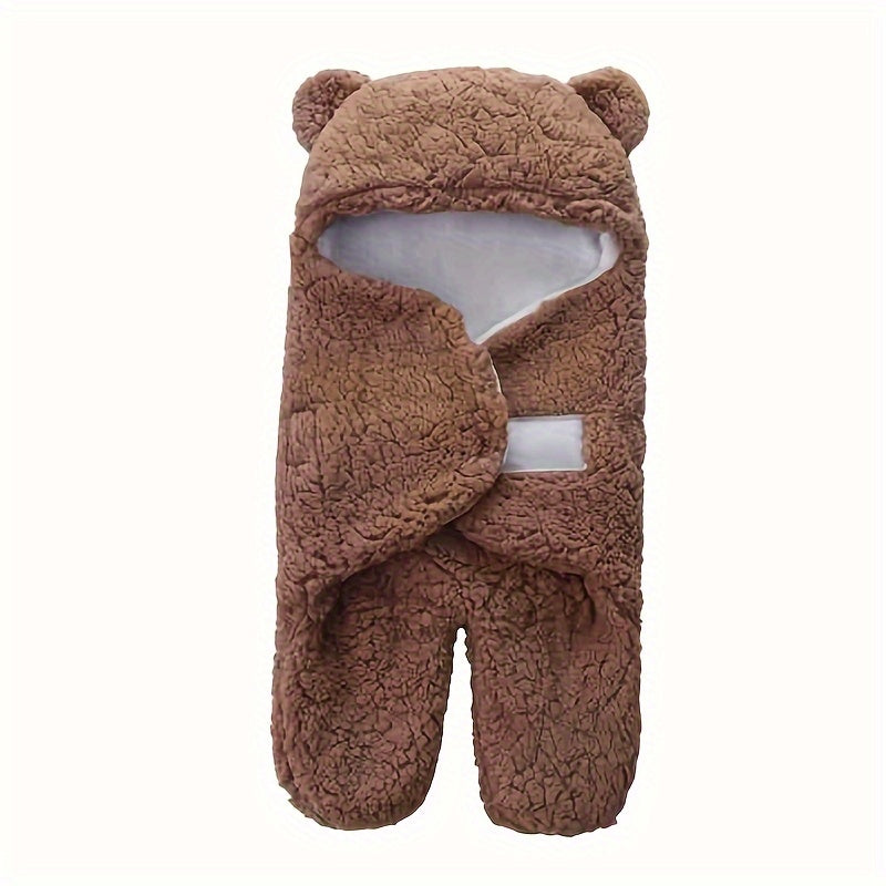 1pc Velvet Sleeping Bag, Cute Bear Shape Wrap Blanket, Christmas, Halloween, Thanksgiving Gift Lootquake LLC