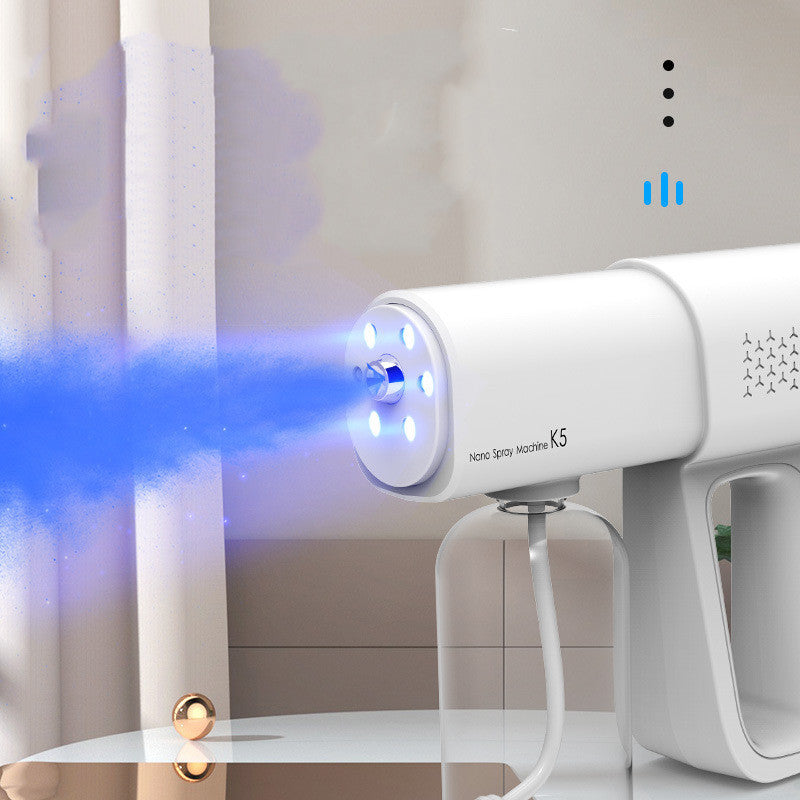 Electric Sanitizer Sprayer Handheld Blue Light Nano Steam Disinfection Spray Gun Home Car Wireless USB Humidifier Atomizer Pi-Mart