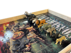 Safari Theme -  Jumbo 24”x48” Horse Game with Integrated Chip Pot Big Buck Derby Themed/ Hunting Themed Games/ Deer Themed Horse Racing/ Large Party Games/ Camping - SJB-DIAMOND ELITES
