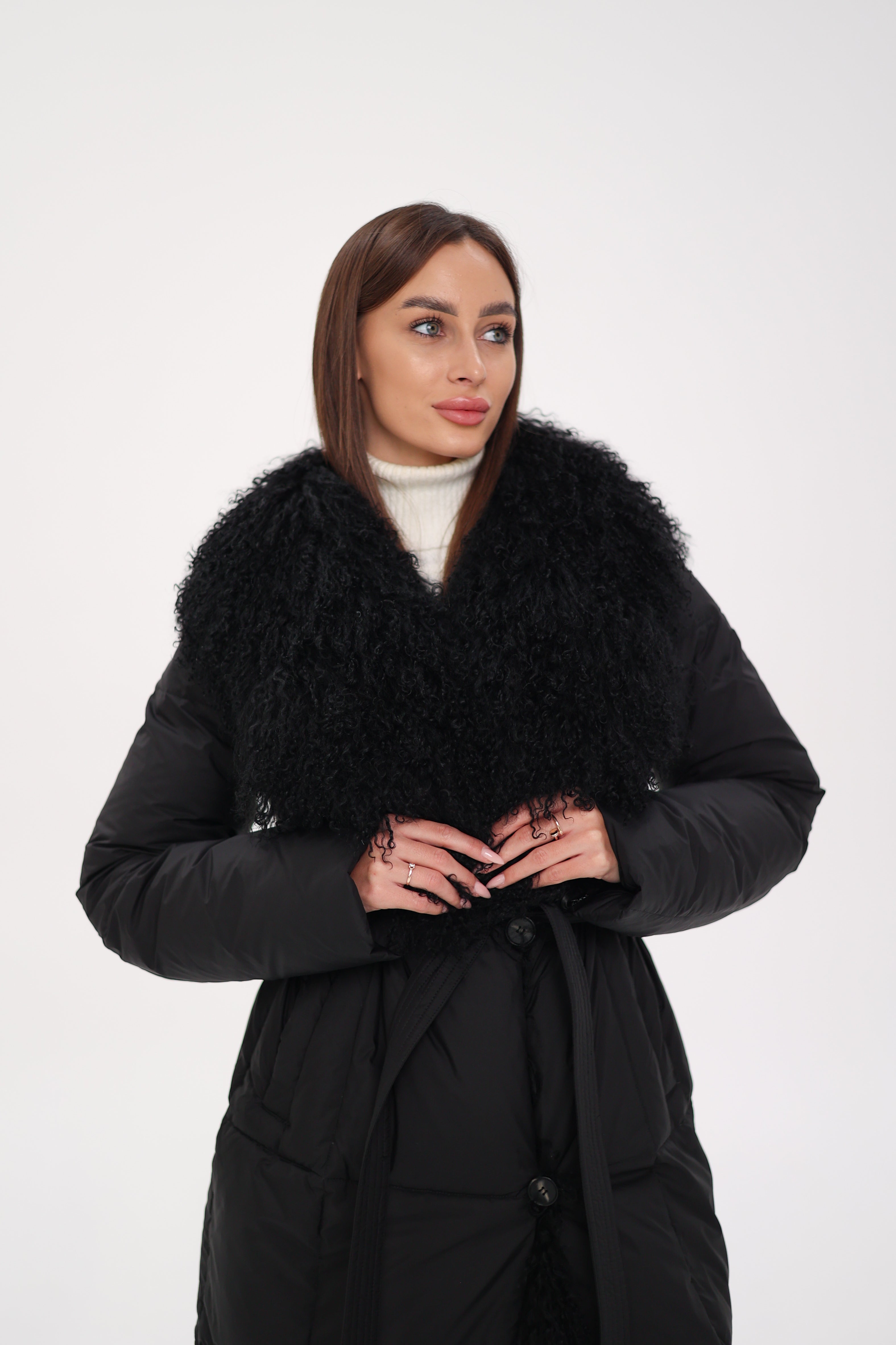 Genuine Lama Fur Premium Down Coat - SJB-DIAMOND ELITES
