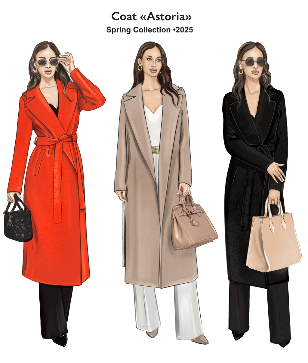 Pre-Order. Re-Stock Ships February 2026. Astoria Classic Wraparound Wool Blend Overcoat - SJB-DIAMOND ELITES