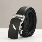 Genuine Leather Men's Belt with Automatic Buckle Pi-Mart