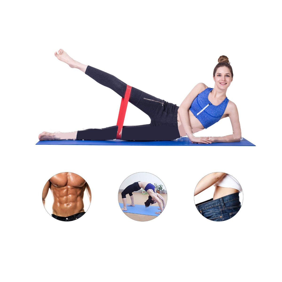 Flex And Stretch Set Of 5 Exercise Latex Bands - SJB-DIAMOND ELITES