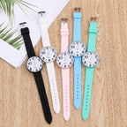 Small Dial Casual Fashion Watch Thin Strap Female Student Silicone Strap Temperament Ladies Watch Fresh Children Clock Casual Quartz Wristwatch With Bezel Case Silicone Band Watch For Women Girls Stevvex