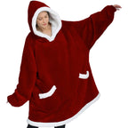 Modern Oversized Hoodie Blanket With Sleeves Sweatshirt Woman Fleece Hoody Women Pocket Female Hooded Oversized Hoodie Blanket Fleece Warm Cozy Blanket for Women One Size Fits All Men Women Stevvex