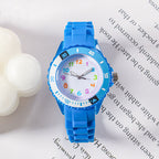 Kids Quartz Watches 50M Waterproof Analog Wristwatches Jelly Clock Students Watch Children PU Band Watch Childrens Analog Wrist Watch With Protective Design Simple Watch For Girls And Boys Stevvex