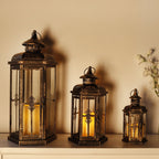 20.5''&14"&10" H Set of 3 Outdoor Candle Lanterns Lootquake LLC