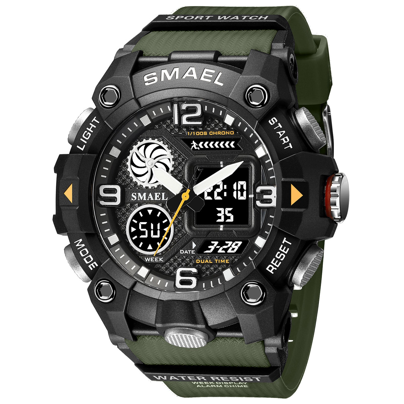 Sport Watch For Men WIth  Dual Time Waterproof 50M Miliatry Watches Chronograph Alarm Army Wristwatch - SJB-DIAMOND ELITES