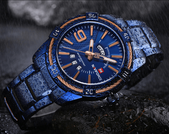 Men's  Luxury Stainless steal Waterproof Watch With Day And Date Display Unique Design Perfect Gift In Modern Metal Men  Wrist Watch Design - SJB-DIAMOND ELITES
