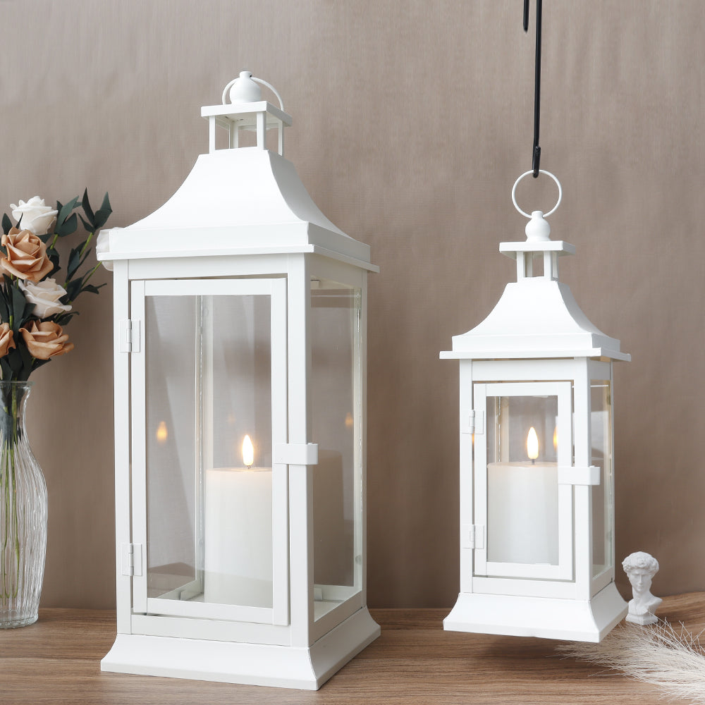19.5''&13''Tall Set of 2 Outdoor Candle Lanterns Lootquake LLC