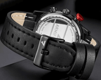 Mens Waterproof Sport Watch With Chronometers Day View And Cross-Matte Background Modern Man Watch Stevvex