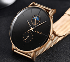 Women's Elegant Waterproof Watch With Chronometers And Braided Stainless Steel Bracelet Excellent Design Perfect Gift
