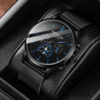 New Fashion Luminous Mens Watches Luxury Sport Quartz Mesh Strap Elegant  Waterproof Wristwatch For Men Stevvex