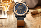 Men's Sport Waterproof Watch With Chronometers Large Numbers And Fluorescent Hands Perfect Gift For Your Man Stevvex