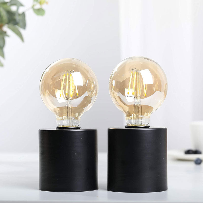 7" Tall Black Battery Powered Table Lamp（Set of 2） Lootquake LLC