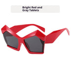 Oversized Square Cateye Polarized Sunglasses Big Trendy Style Fashionable Personality Big Frame Sunglasses New Fashionable & Popular Street Style Sunglasses For Women Stevvex