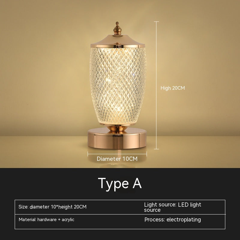 Battery Bedside Bedroom Living Room Small Night Lamp Pi-Mart
