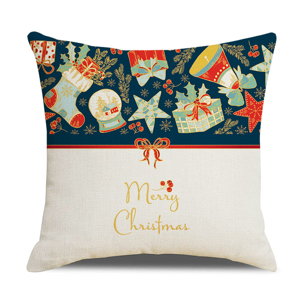 Santa Printed Cushion Sofa Cushion Home Furnishing Pi-Mart
