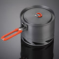 Camping Utensils Dishes Cookware Set For Picnic Hiking Heat Exchanger Pot Kettle Outdoor Tourism Tableware Heat Collecting Hard Alumina Pi-Mart