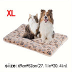 All-Season Dirt-Resistant Rectangular Pet Blanket - Comfortable Dog Paw Heart Print Pet Bed, 1pc Lootquake LLC