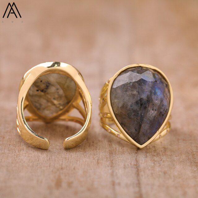 Teardrop Stone Finger Ring - SJB-DIAMOND ELITES