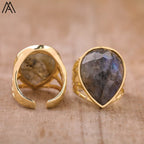 Teardrop Stone Finger Ring - SJB-DIAMOND ELITES