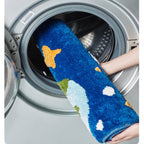 Household Cartoon Flocking Bathroom Absorbent Non-slip Floor Mat Pi-Mart
