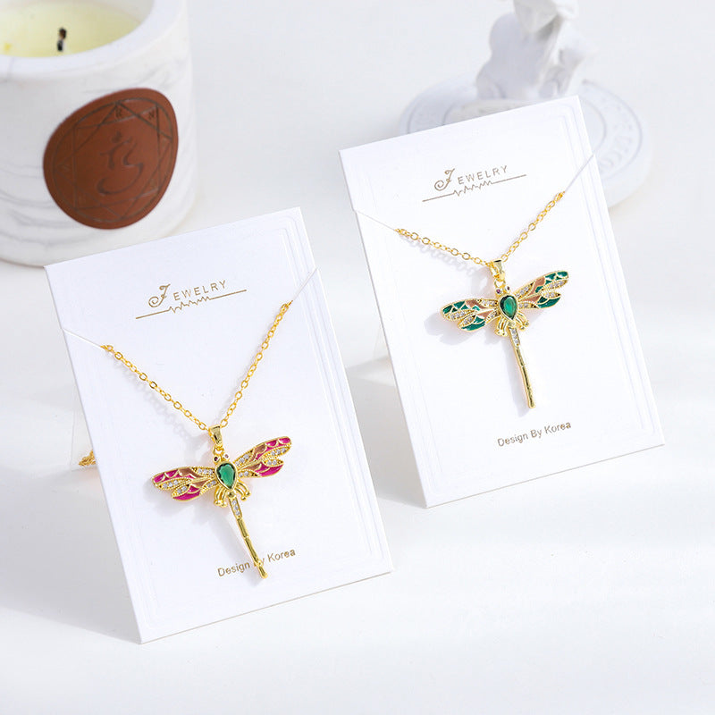 Fashionable All-match Color Zircon Necklace Pi-Mart