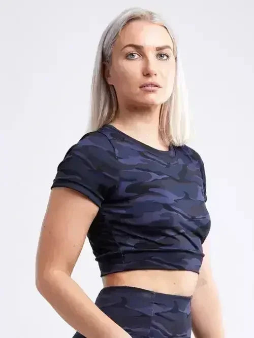 Women's Lightweight Short-Sleeve Crop Top - Workout & Casual - SJB-DIAMOND ELITES
