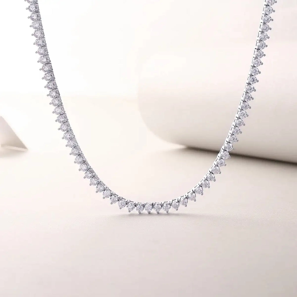 Solitude Luxury Fashion Set Mosan Diamond S925 Silver Necklace Rivaling Natural Diamonds
