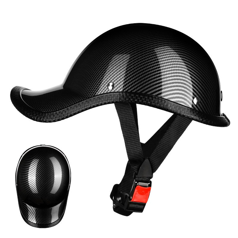 Electric Battery Motorcycle Helmet Retro Safety Protection Half Helmet