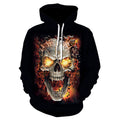 Men's Sports 3D Sweatshirt Skull Digital Print Hoodie Pi-Mart