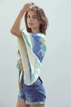 Bell-Sleeve Tie-Dye Crop Top – Flowy Sleeves & Stylish Design - SJB-DIAMOND ELITES
