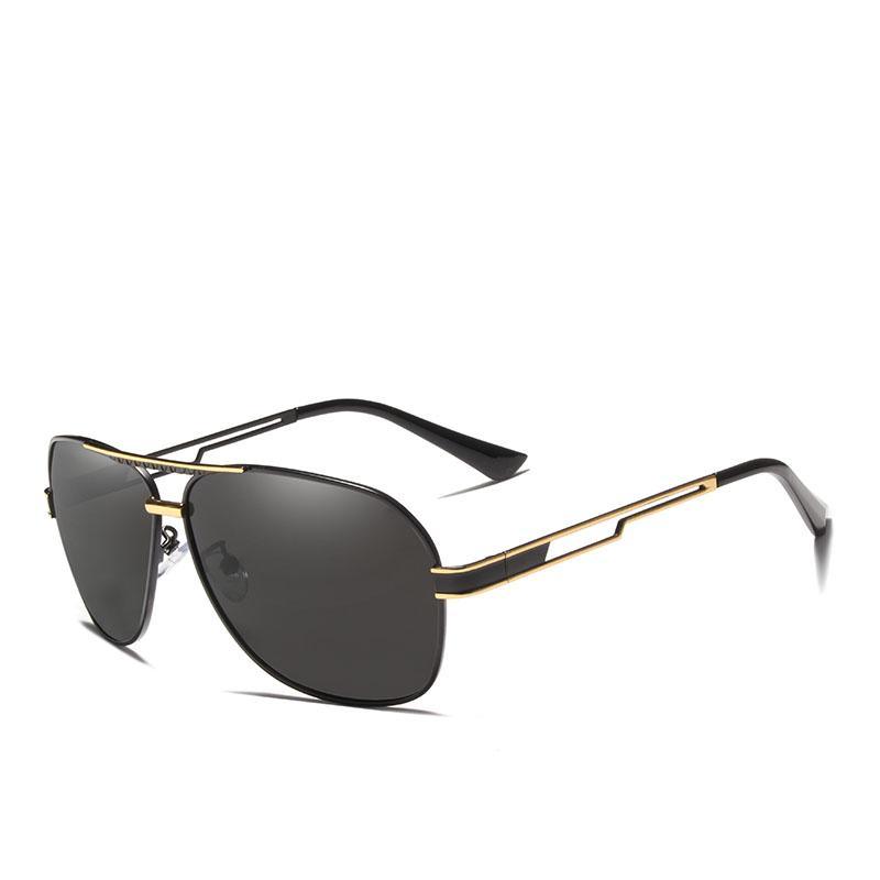 Luxury NEW Model Business  Men Square Polarized Sunglasses Male Eyewear Aviation Alloy Frame With UV400 Protection and High Quality Metal Frame - SJB-DIAMOND ELITES