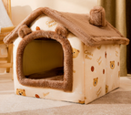 Foldable Dog House Pet Cat Bed Winter Dog Villa Sleep Kennel Removable Nest Warm Enclosed Cave Sofa Pets Supplies Pi-Mart