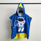 1pc Children's Bath Towel, Cartoon Pattern Hooded Bathrobe, Soft Microfiber Kids' Bath Towel, Soft Cloak Blanket, Wearable Beach Towel, Beach Essential, Bathroom Supplies Lootquake LLC