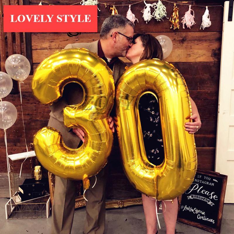 Birthday Helium Modern 32inch Luxury Number Foil Ballon For Party and Celebrations Modern Decoration - SJB-DIAMOND ELITES
