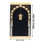 1pc Luxury Muslim Prayer Mat, Non-Slip Printed Islamic Kabah, Soft Worship Cushion, Meditation Rug, Pilgrimage Blanket, Islamic Prayer Carpet, Ideal Islamic Gift Lootquake LLC
